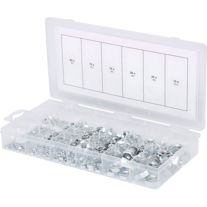 KS TOOLS Surtido de tuercas, mtricas, 300 piezas ( 970.0440 )
