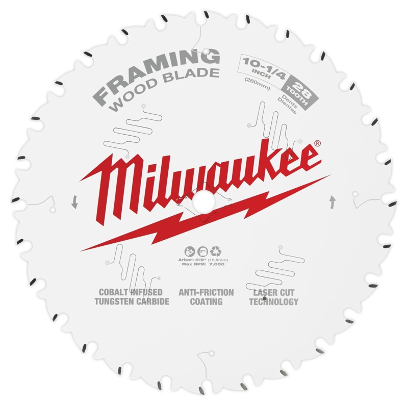 10-1/4" 28T Framing Circular Saw Blade
