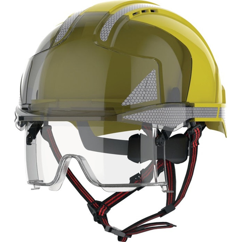 Casco de escalada industrial JSP EVO VISTAlens Dualswitch amarillo/humo (4000370819)