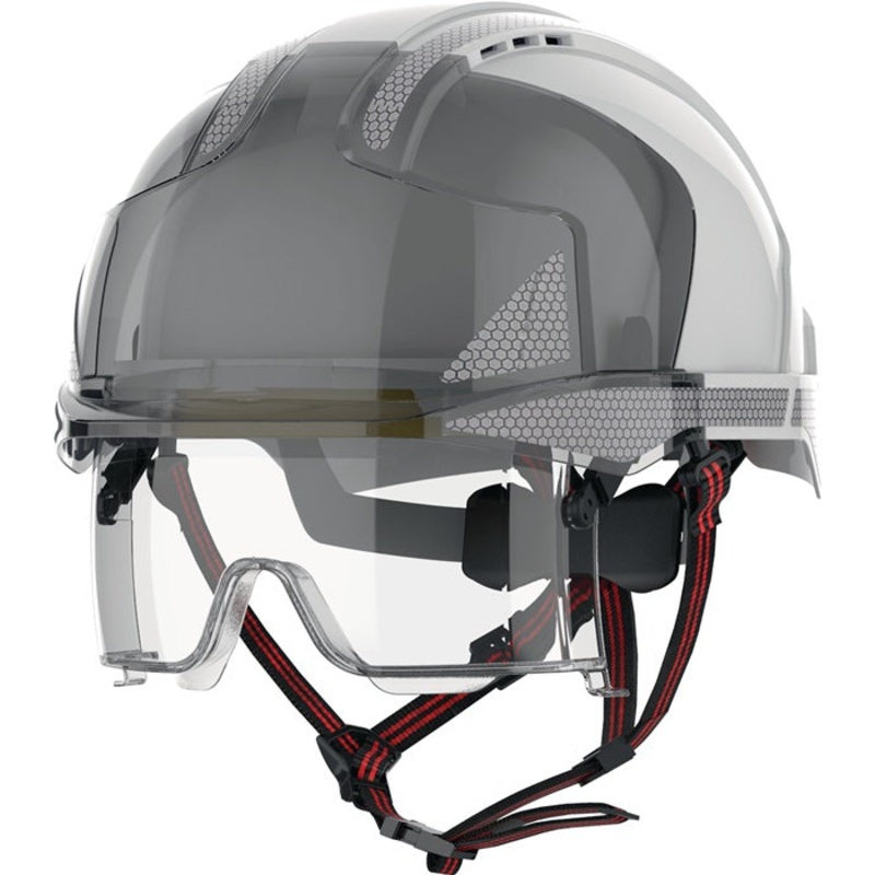 Casco de escalada industrial JSP EVO VISTAlens Dualswitch blanco/ahumado (4000370818)