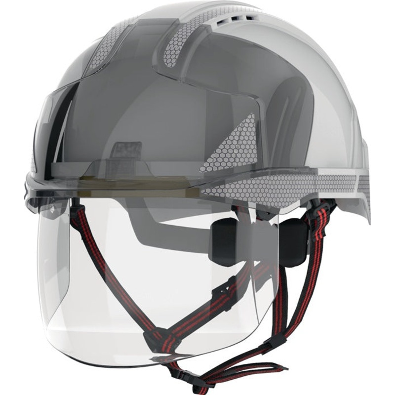 Casco de escalada industrial JSP EVO VISTAshield Dualswitch blanco/ahumado (4000370817)