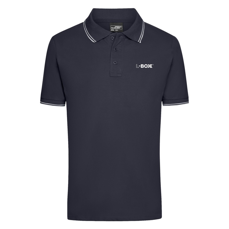 L-Boxx Herren Polo Shirt navy / white Gre XL