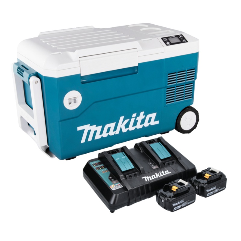 Caja de fro y calor de batera Makita DCW 180 PM 36 V (2x 18 V) 20 L + 2x batera 4,0 Ah + cargador doble