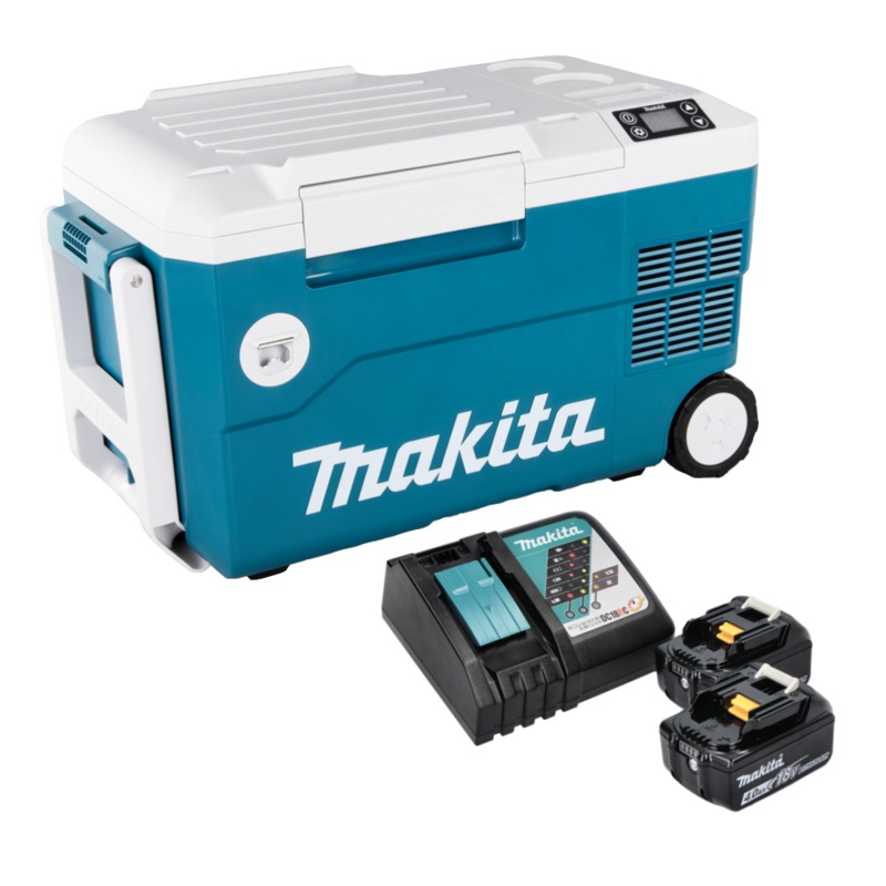 Caja de refrigeracin y calefaccin por batera Makita DCW 180 RM 36 V (2x 18 V) 20 L + 2x batera 4,0 Ah + cargador
