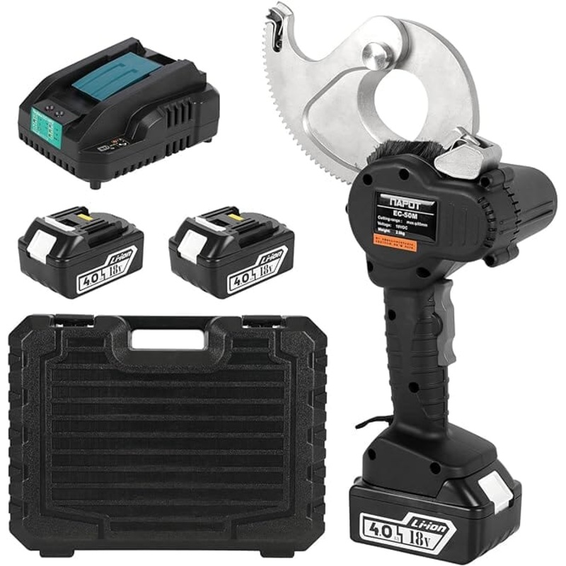 Cordless Battery Cable Cutter Comes With 2 Battery & 1 Charger | Model : EC-50M
