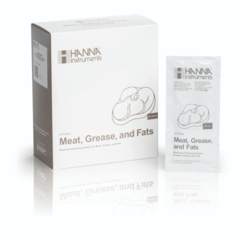 HI700630P Meat, Grease, and Fats Cleaning Solution (25 x 20 mL Sachets)