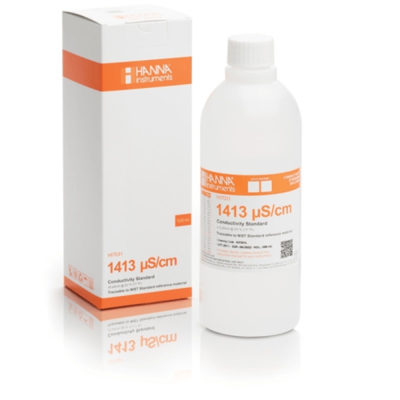HI7031L 1413 uS/cm Conductivity Standard (500mL Bottle)