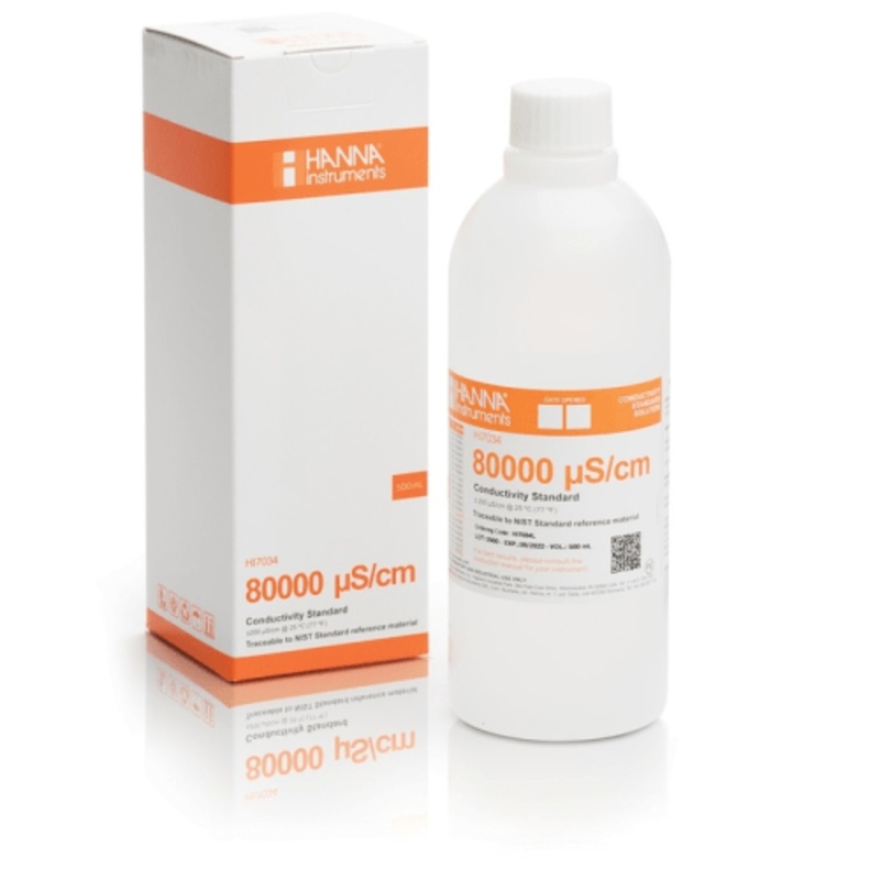 HI7034L 80000 uS/cm Conductivity Standard (500mL Bottle)