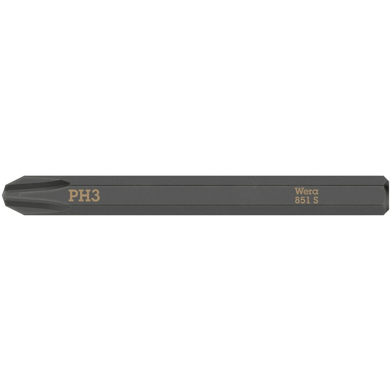 WERA Broca 851 S PH 3 x 70 mm 1/4 PH 3 longitud 70 mm (4000827259)