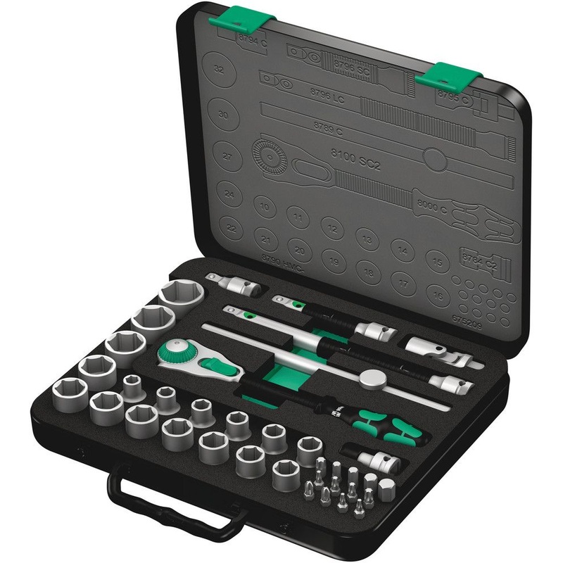 WERA Juego de llaves de vaso Zyklop Speed 37 piezas 1/2 (4000820578)
