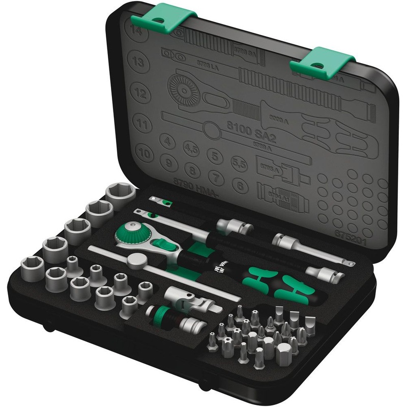 WERA Juego de llaves de vaso Zyklop Speed 42 piezas 1/4 (4000820556)