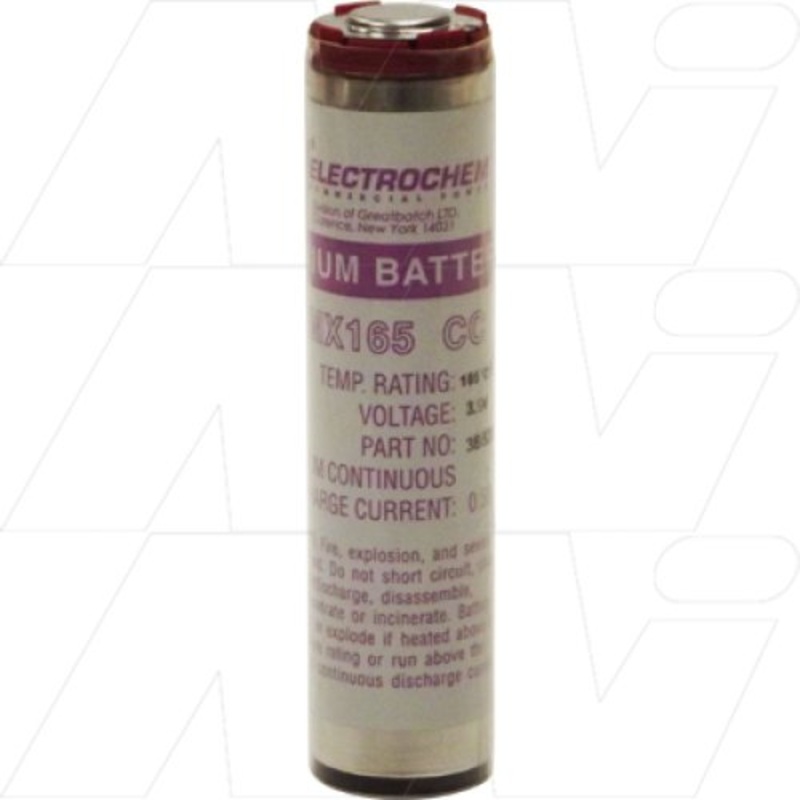3B5200 CC size Electrochem High Rate Lithium Sulfuryl Choride Cell PMX165 Series - 3B5200-FF