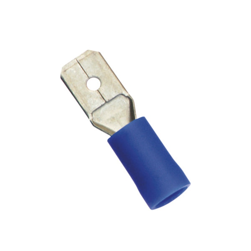 Blue Male Push-On Spade Terminal