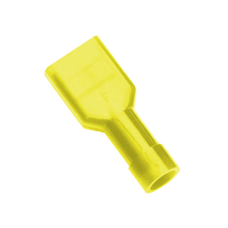 Yellow Female insulated Push-On Spade Terminal