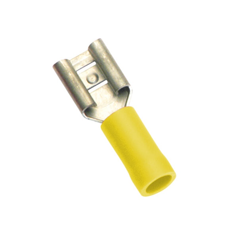 Yellow Female Push-On Spade Terminal