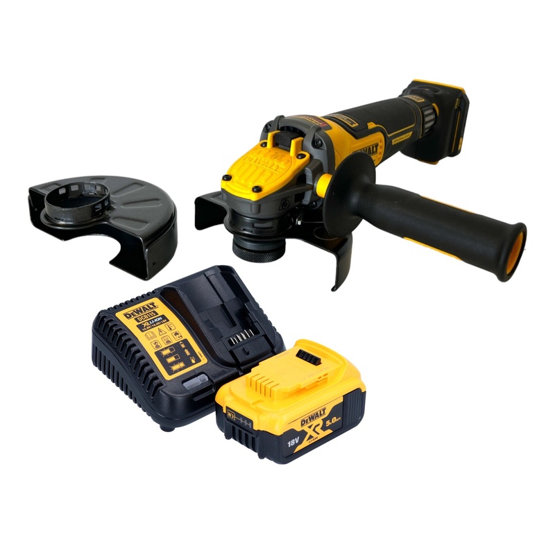 Amoladora angular a batera DeWalt DCG 416 VS P1 18 V 125 mm sin escobillas + 1x batera 5,0 Ah + cargador