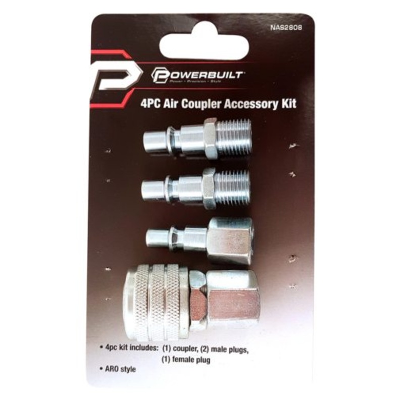 Powerbuilt 4pc ARO Air Coupler Accessory Kit