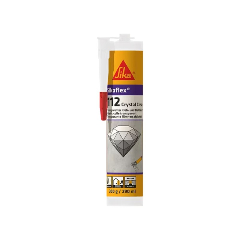 Sikaflex-112 Crystal Clear Adhesive and Sealant 290ML | Model: SIKA-112CL
