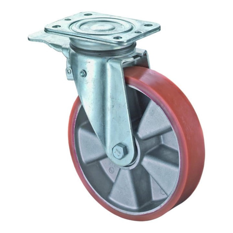 BS ROLLEN Rueda giratoria con bloqueo total  200 mm capacidad de carga 600 kg (3900275628)