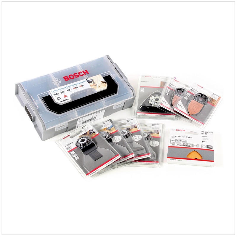 Juego de accesorios para carpintera Bosch OMT 13 piezas para herramientas multifuncionales STARLOCK (06159975D9)
