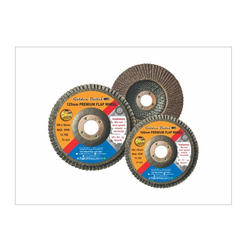 BULLET FLAP WHEEL 100MM GRID 80 4INCH PACK OF 5 NOS
