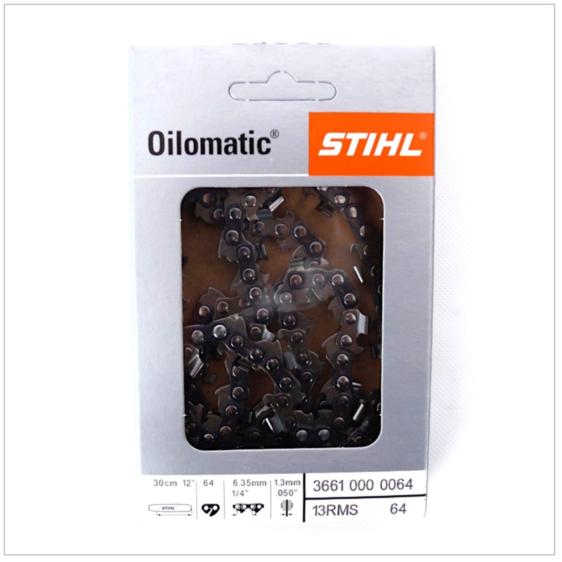 Cadena de sierra Stihl 13RMS (cincel completo) 1/4 1,3 64 eslabones para barra de 30 cm para juego de corte y tallado (3661 000 0064)