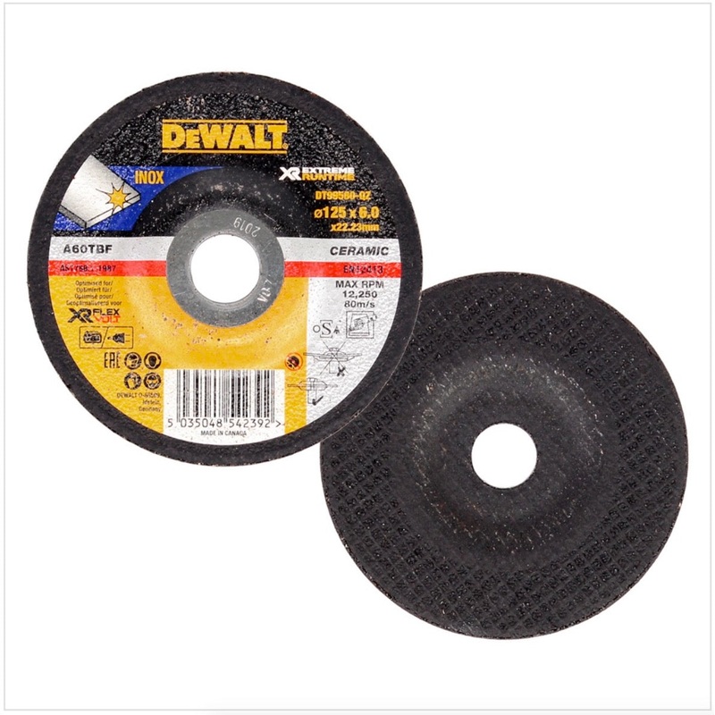 Dewalt DT 99580 disco abrasivo cermico FlexVolt para acero inoxidable 125 mm