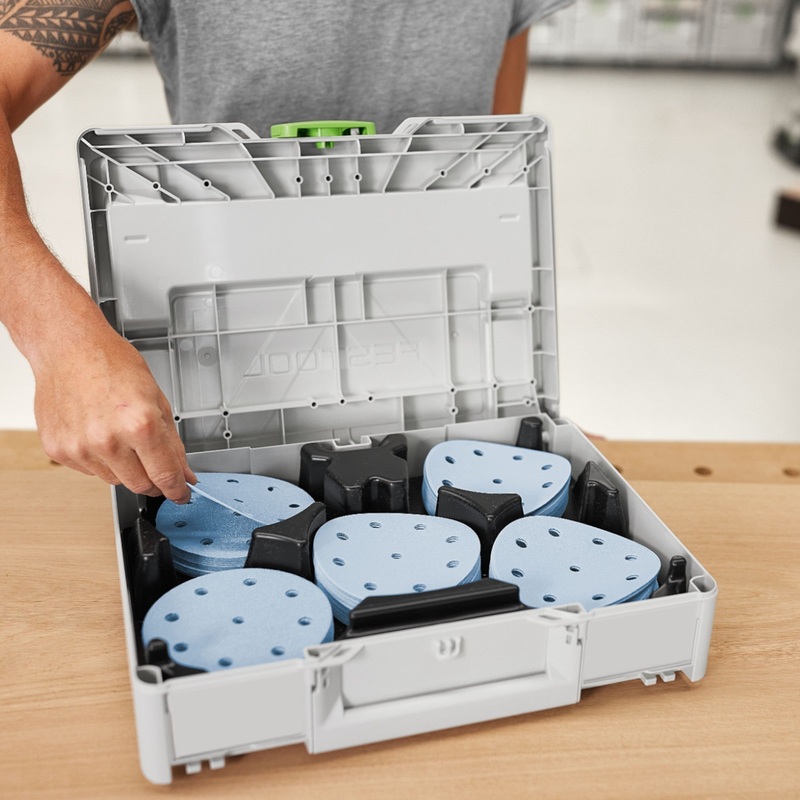 Festool SYS-STF D125 GR set juego de abrasivos P60 - P220 100 piezas (578193) para lijadoras excntricas 125 mm + Systainer