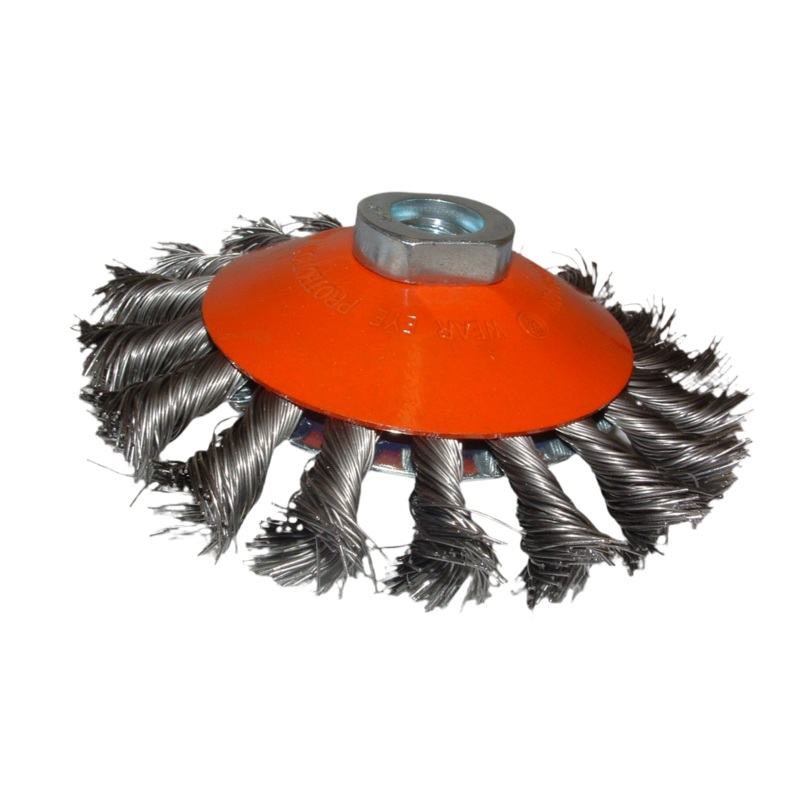 Wire Brush 115mm Dia. x M14 Twist Knot Catherine Wheel Bevel 050 Wire Size 99049519 [9255]