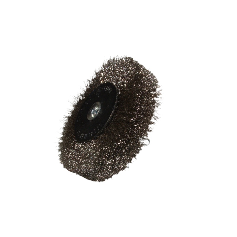 Wire Brush Spindle Mounted Stainless Steel 80mm Dia. x 10mm 6mm Shaft 95824580 [7979]
