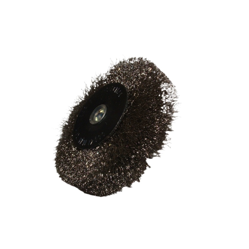 Wire Brush Spindle Mounted Stainless Steel 80mm Dia. x 20mm 6mm Shaft 95844380 [7981]