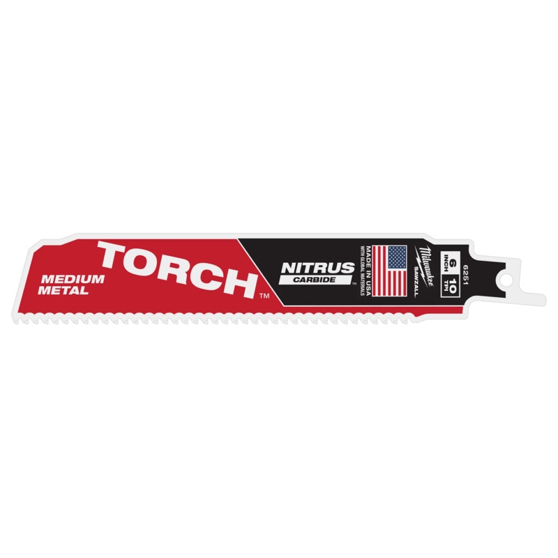 6" 10TPI TORCH with NITRUS Carbide Teeth for Conduit and Strut 1PK