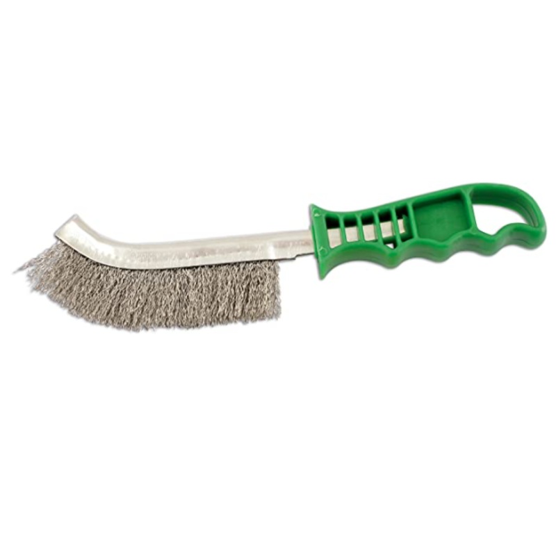 Phoenix Stainless Steel Wire Hand Brush Green Plastic Handle [1584]