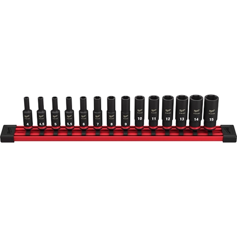 14PC 1/4"" Met Deep 6P Skt Set