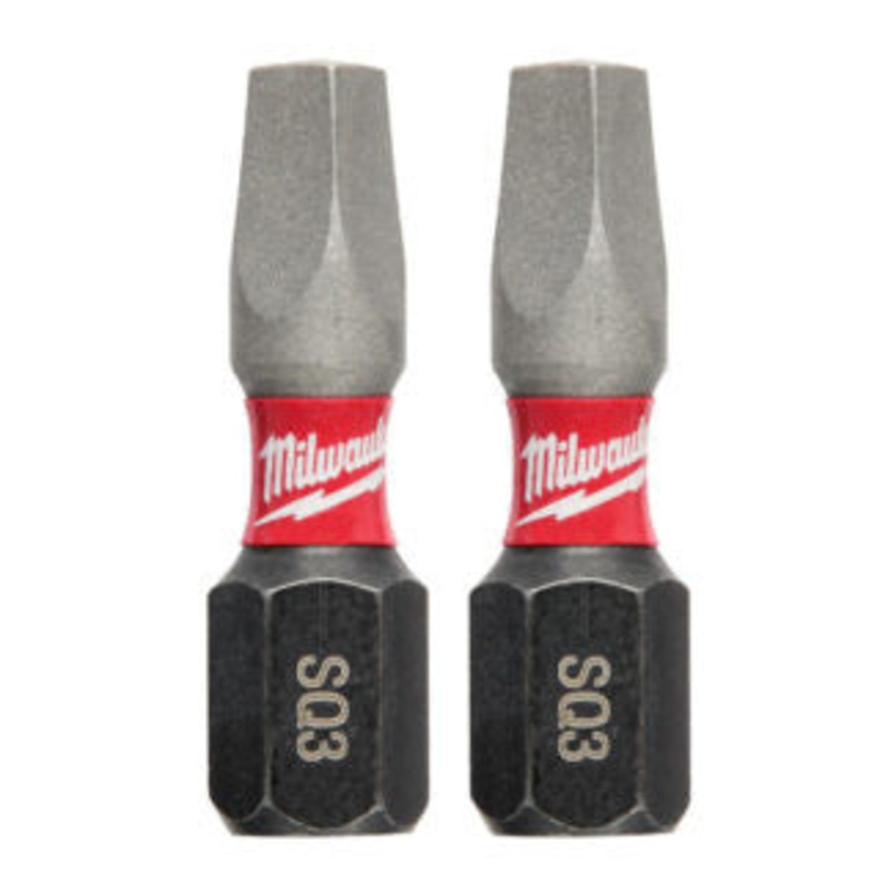 SHOCKWAVE Impact Square Recess #3 Insert Bits (2 PK)