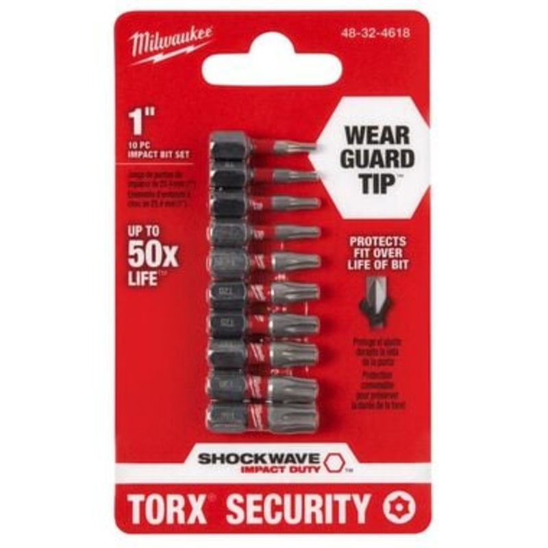 SHOCKWAVE Torx Security Insert Bit Set - 10PC