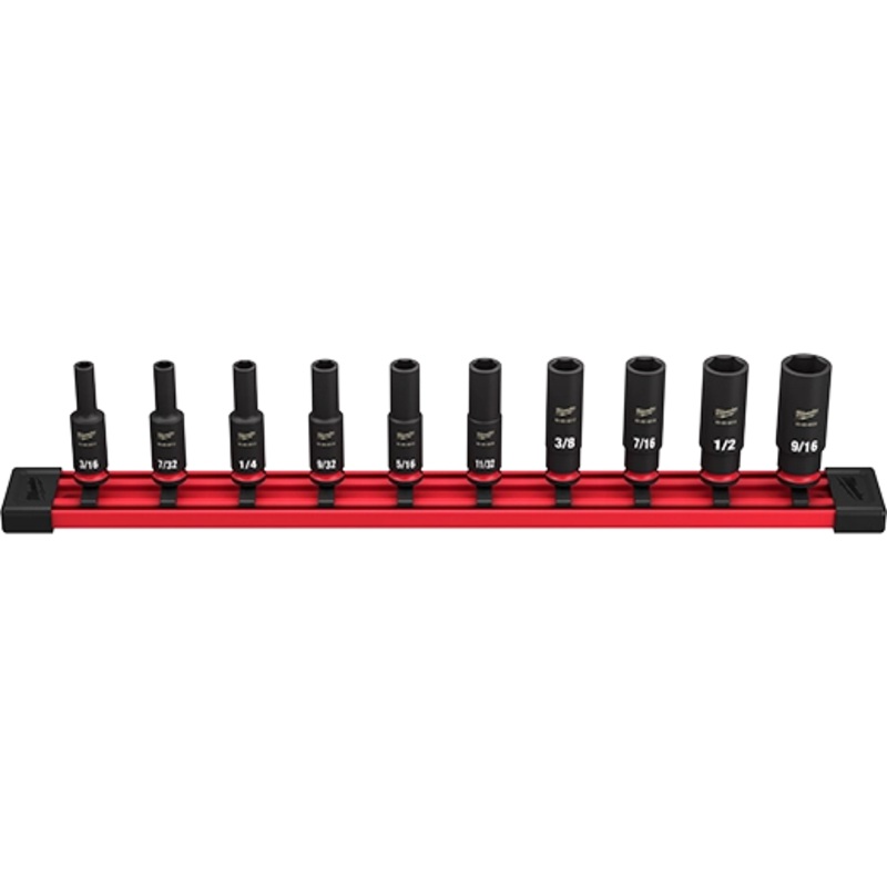 10PC 1/4"" SAE Deep 6P Skt Set