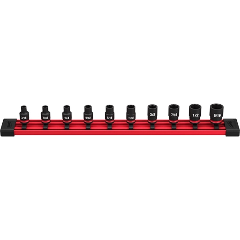 10PC 1/4 SAE Std 6P Skt Set