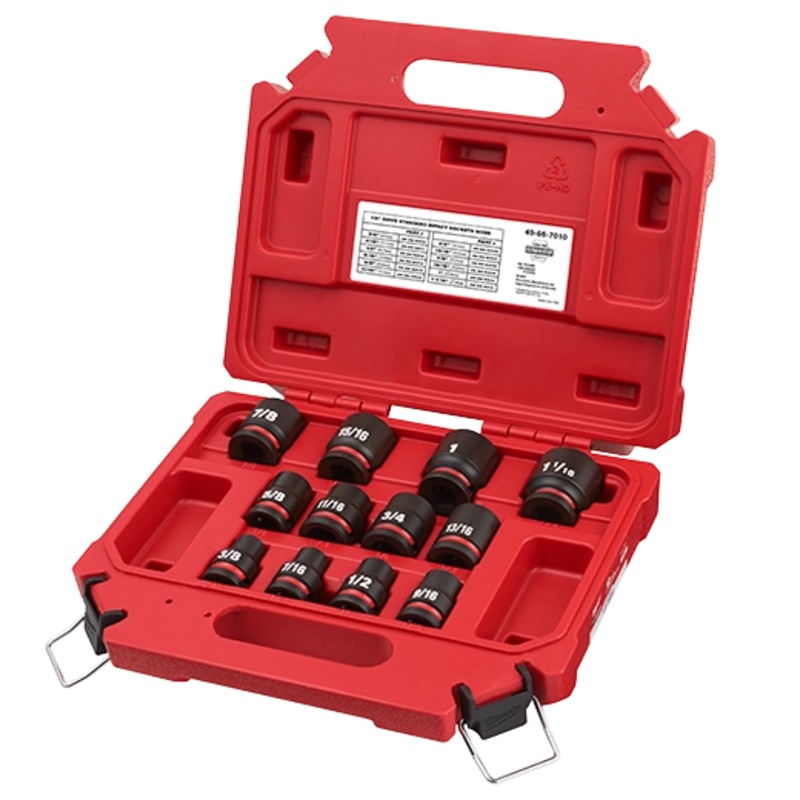 12PC 1/2"" SAE Std 6P Skt Set