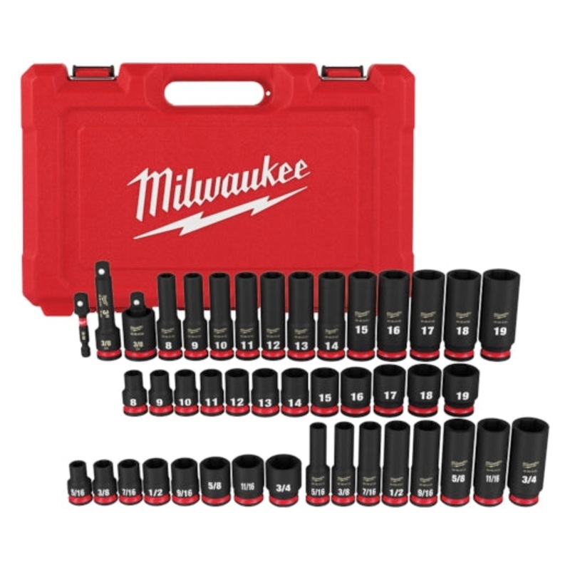 43PC 3/8"" SAE Met Deep 6P Set