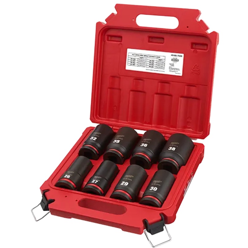 8PC 3/4"" Met Deep 6P Skt Set