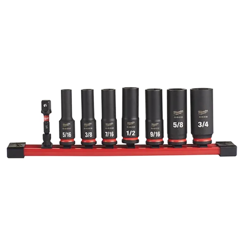 8PC 3/8"" SAE Deep 6P Skt SetDRIVE SAE DEEP 6 POINT SOCKET