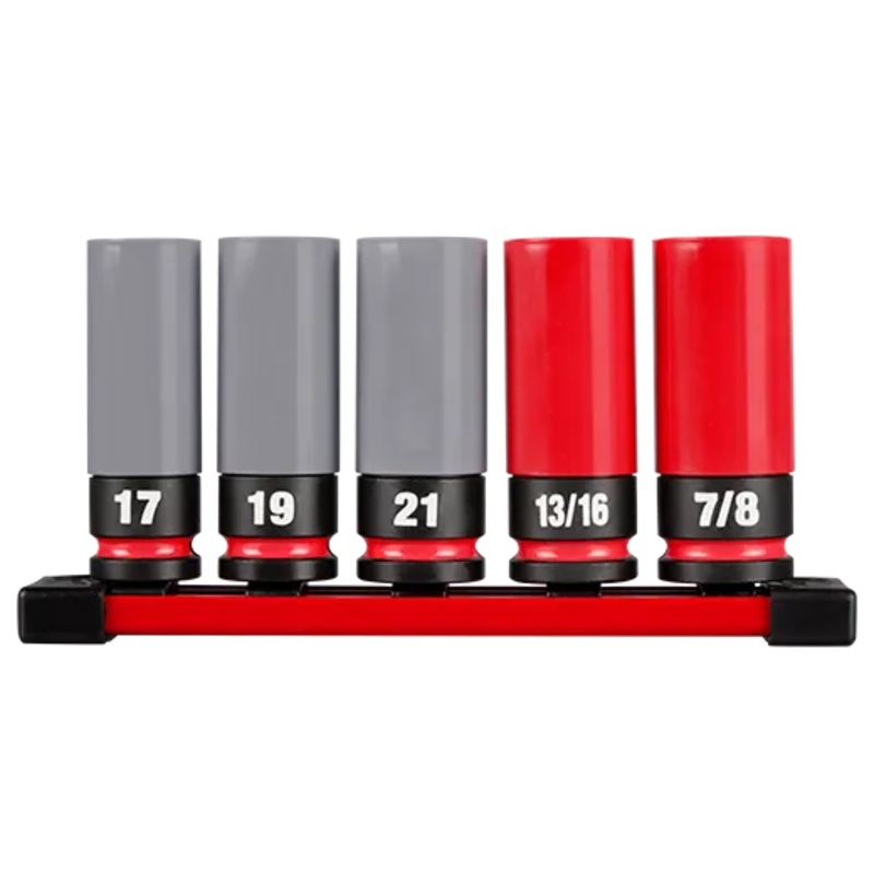 SHOCKWAVE Impact Duty 1/2 Drive SAE & Metric 5PC Lug Nut Wheel Socket Set