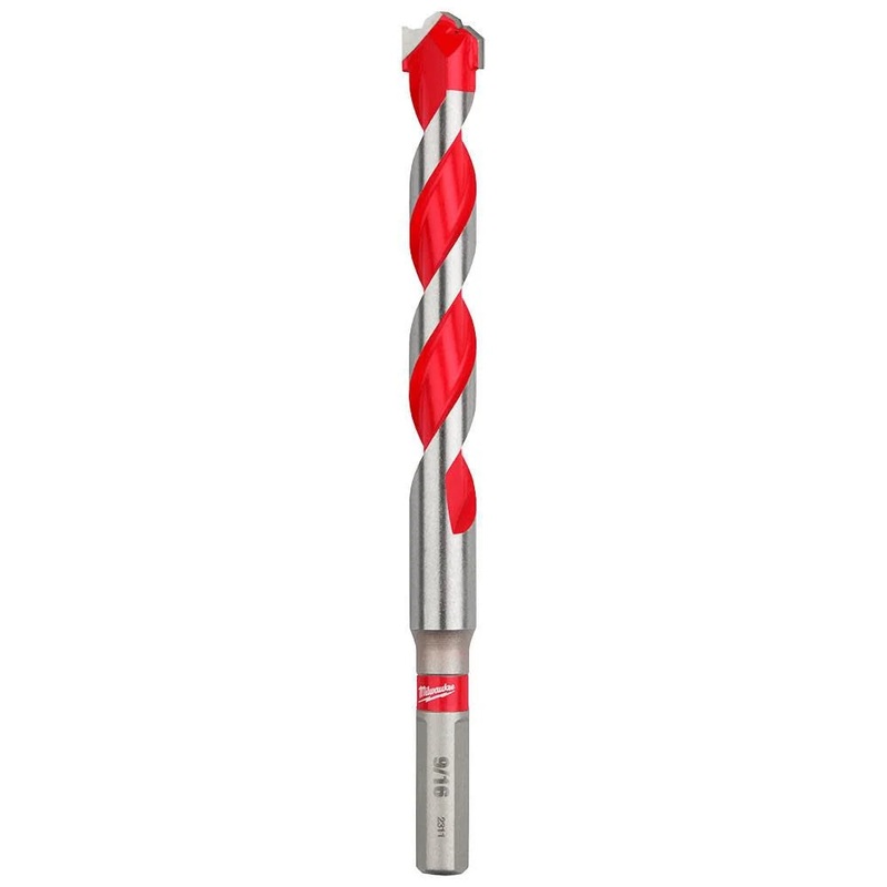 9/16" x 4" x 6" Carbide Hammer Drill Bit with POWER TIP