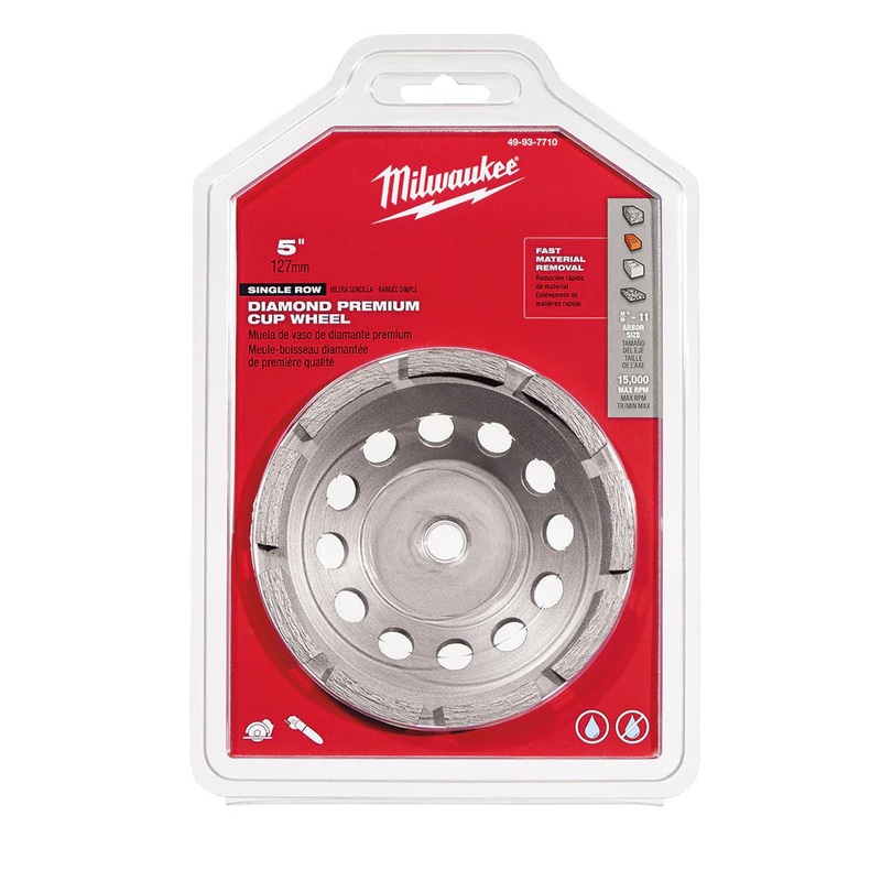5 in. Diamond Cup Wheel Single Row